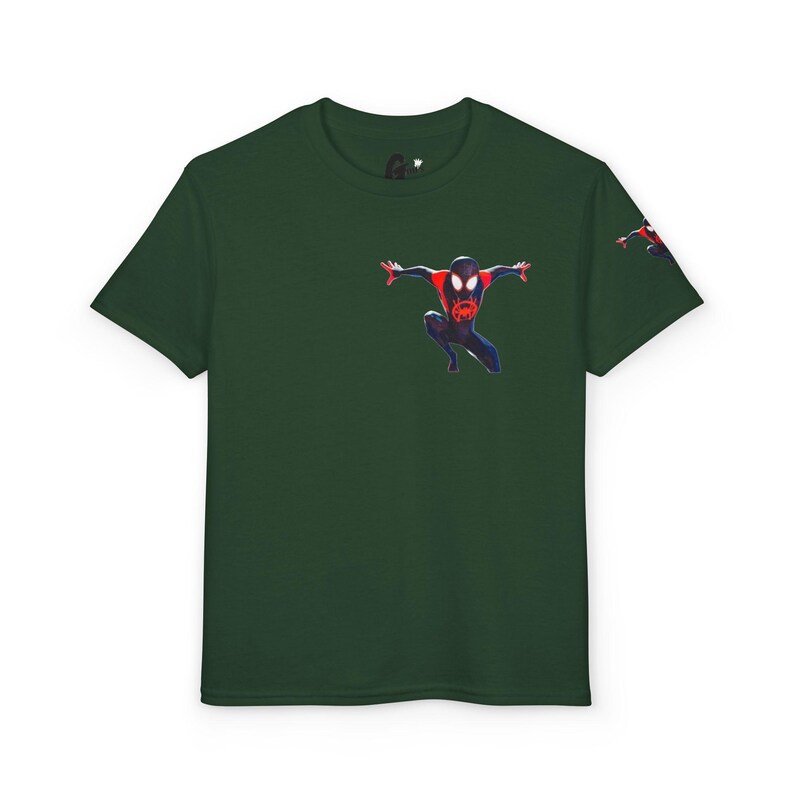 Miles Morales Spider-Man graphic T-Shirt | Kids superhero tee image 5