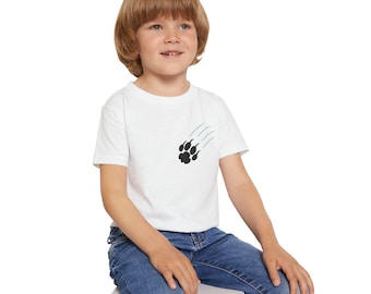 Schwarzer Panther Grafik Kleinkind T-shirt | Pfote Krallen Druck