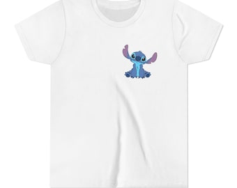 Stitch Charakter Tee Jugend-T-Shirt | Lilo & Stitch inspiriertes Kinder T-Shirt