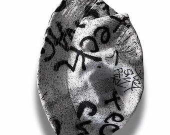 Streetwear Graffiti Bucket Hat Black & White