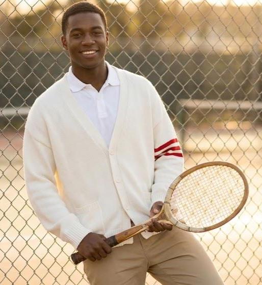 Vintage Style Varsity Cardigan, White 4XL Sweater, Red Stripe Sleeve ...