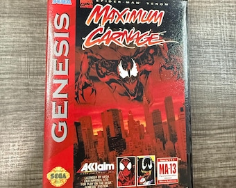 Spider-Man & Venom: Maximum Carnage Sur SEGA Megadrive – PAL, Boîte Complète, Excellent état