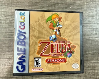 The legend of zelda oracle of seasons custom game case for Gameboy color, GBC