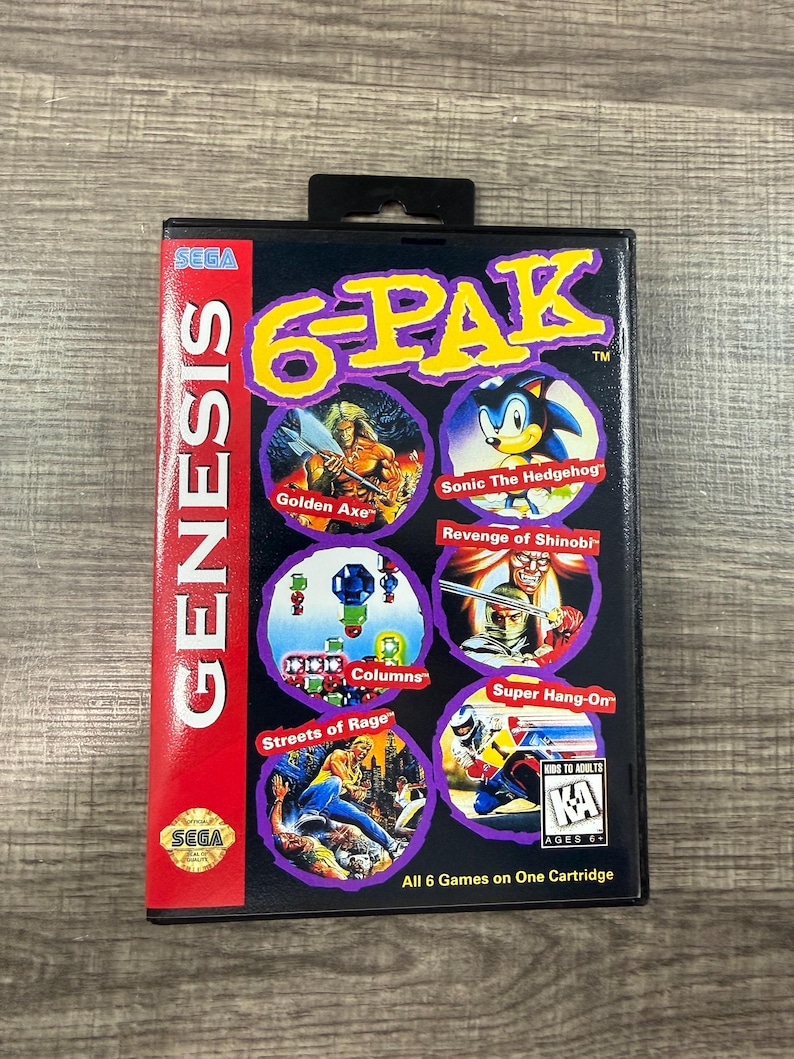 6-pak Custom Game Case for Sega Genesis, Collector’s Case - Etsy