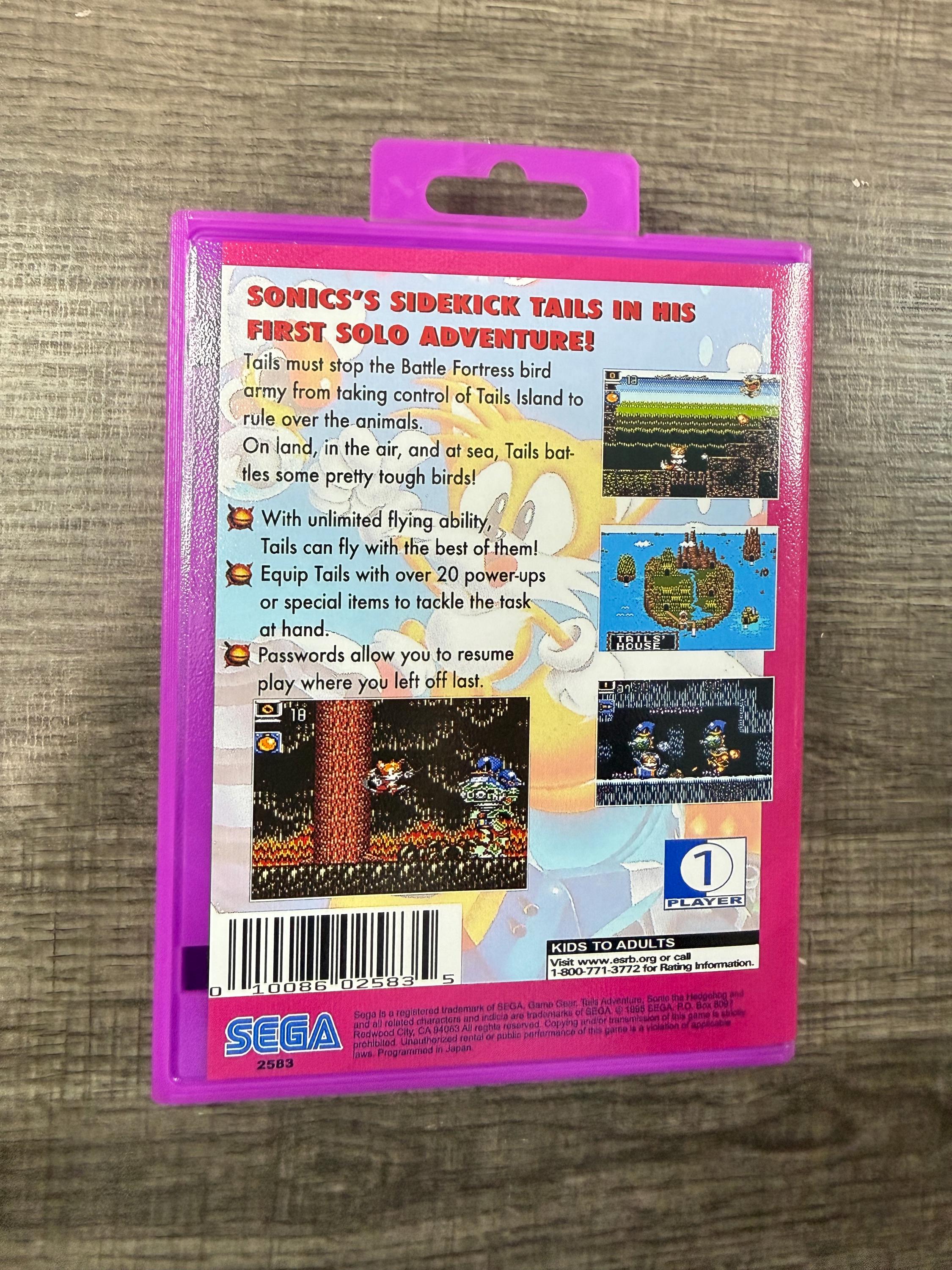 Tails Adventure Custom Game Case for Sega Game Gear, Collector’s Case ...