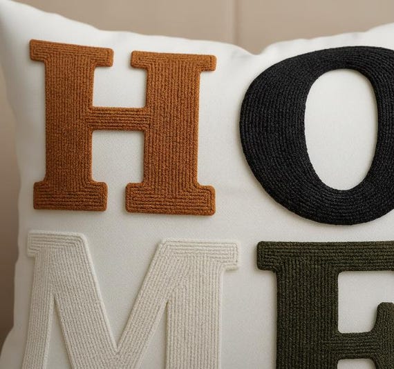 Home Throw Pillow Cover, Modern Neutral Decor Cushion, Cozy Living Room Accent