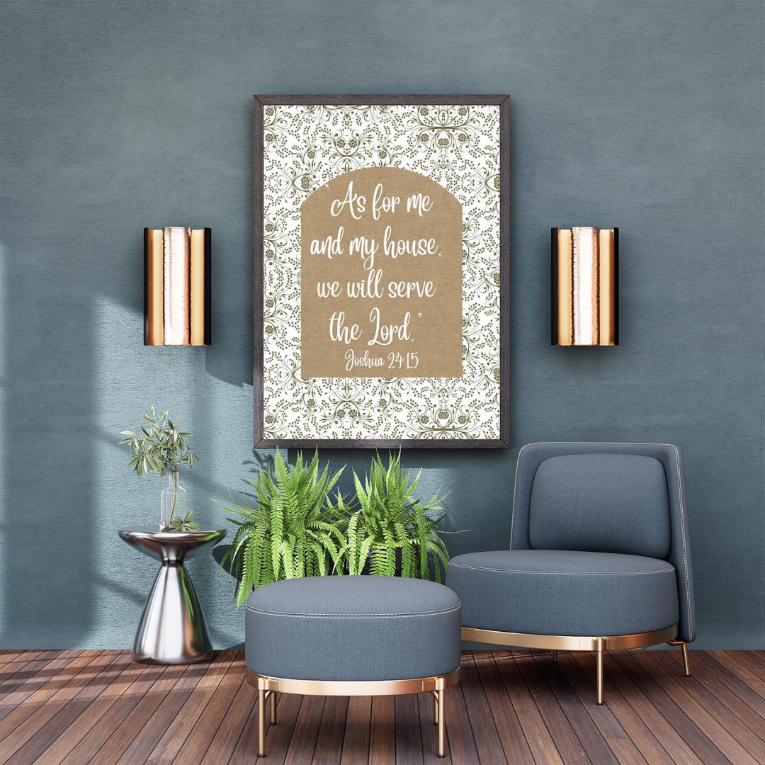 Vintage Flowers Wall Art, Christian Home Decor, Bible Verse Decoration ...