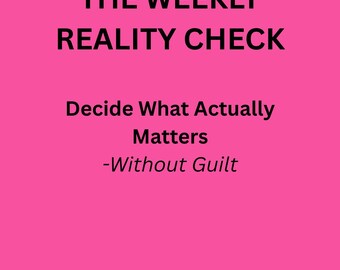 Beslissing Vermoeidheid resetten | Wekelijks werkblad voor overweldigde moeders om beslissingen te nemen zonder schuldgevoel