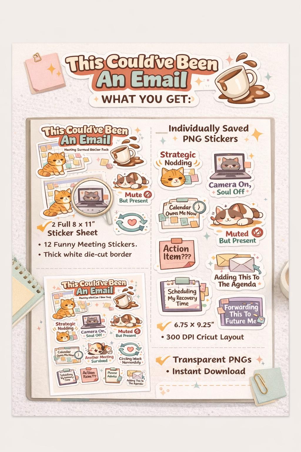 Need Email Sticker This Could’ve Been an Email Sticker Pack | Funny Work Stickers | Office ...