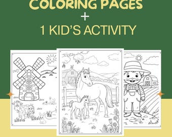 Farm Animals Coloring Pages | Kids Activity, Printable (PDF)
