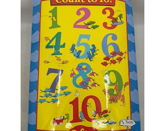 Póster educativo "Contar hasta 10" del Dr. Seuss. Peaceable Kingdom Press, 2005.