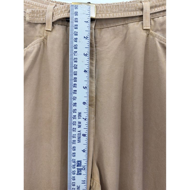 Jones New York Sport Tan, Khaki Tencel Caprisbroek Met Wijde Pijpen Dames 6 Made USA afbeelding 4