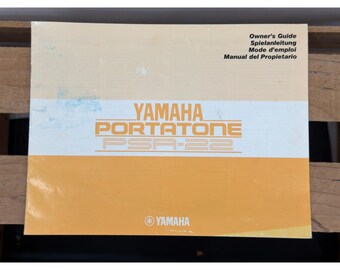 Yamaha PortaTone PSR-22 Owners Guide Manual Vtg Keyboard Synthesizer Multi-Lang
