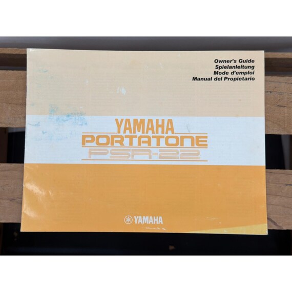 Yamaha PortaTone PSR-22 Owners Guide Manual Vtg Keyboard Synthesizer Multi-Lang