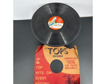 Vintage Hartz-Mountain Sittich Trainings-Schallplatte 78 RPM Vinyl UB 52-470 Bird Talk