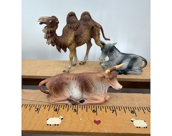 Fontanini Depose Italy Nativity Animals Set Camel Ox Donkey Spider Mark Vintage