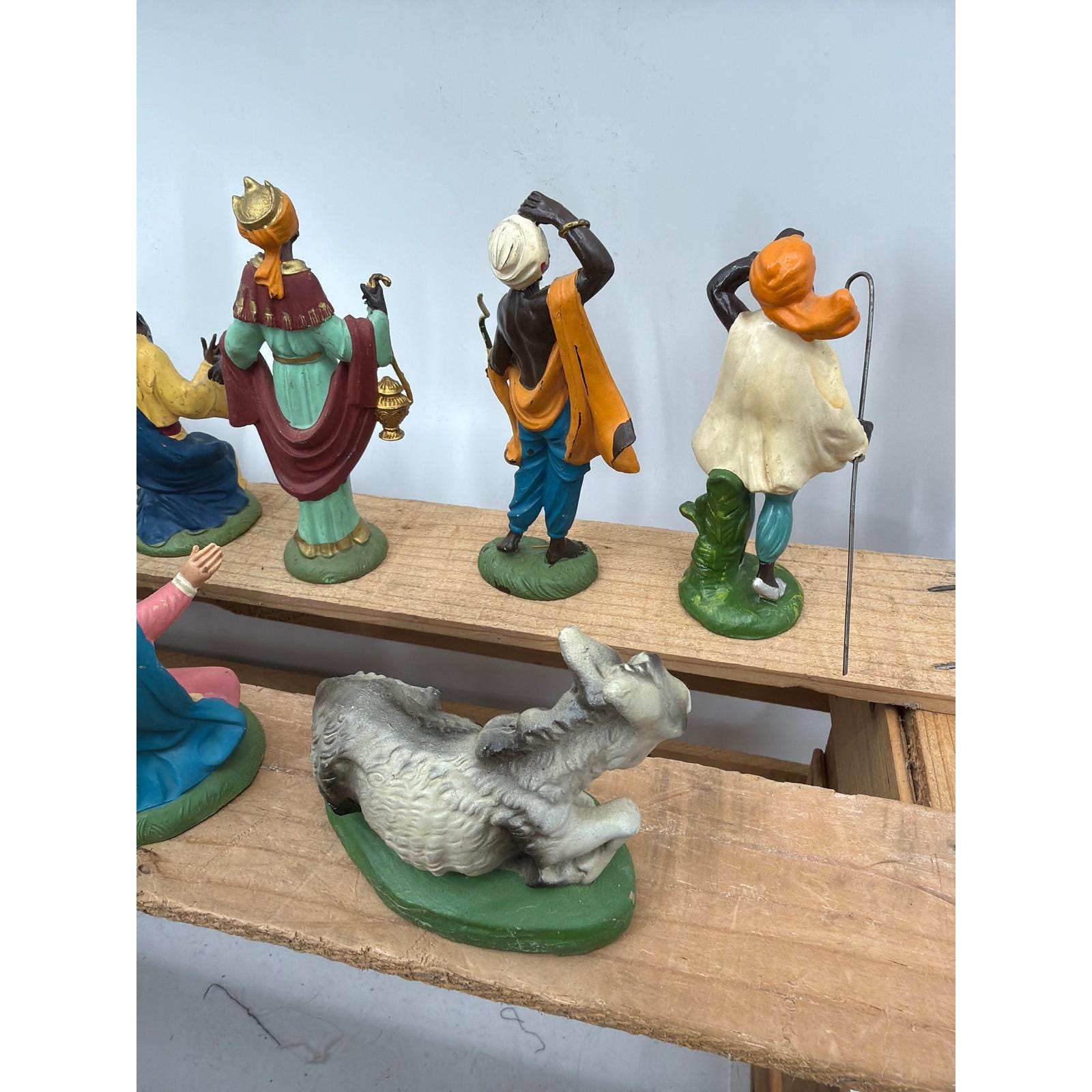 Vintage Fontanini Depose Italy Nativity Set 13 Piece Hand Painted