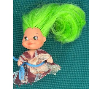 Vintage Hasbro Flutter Byes Pixie Green Hair Eyes Collectible Toy Figure 1973