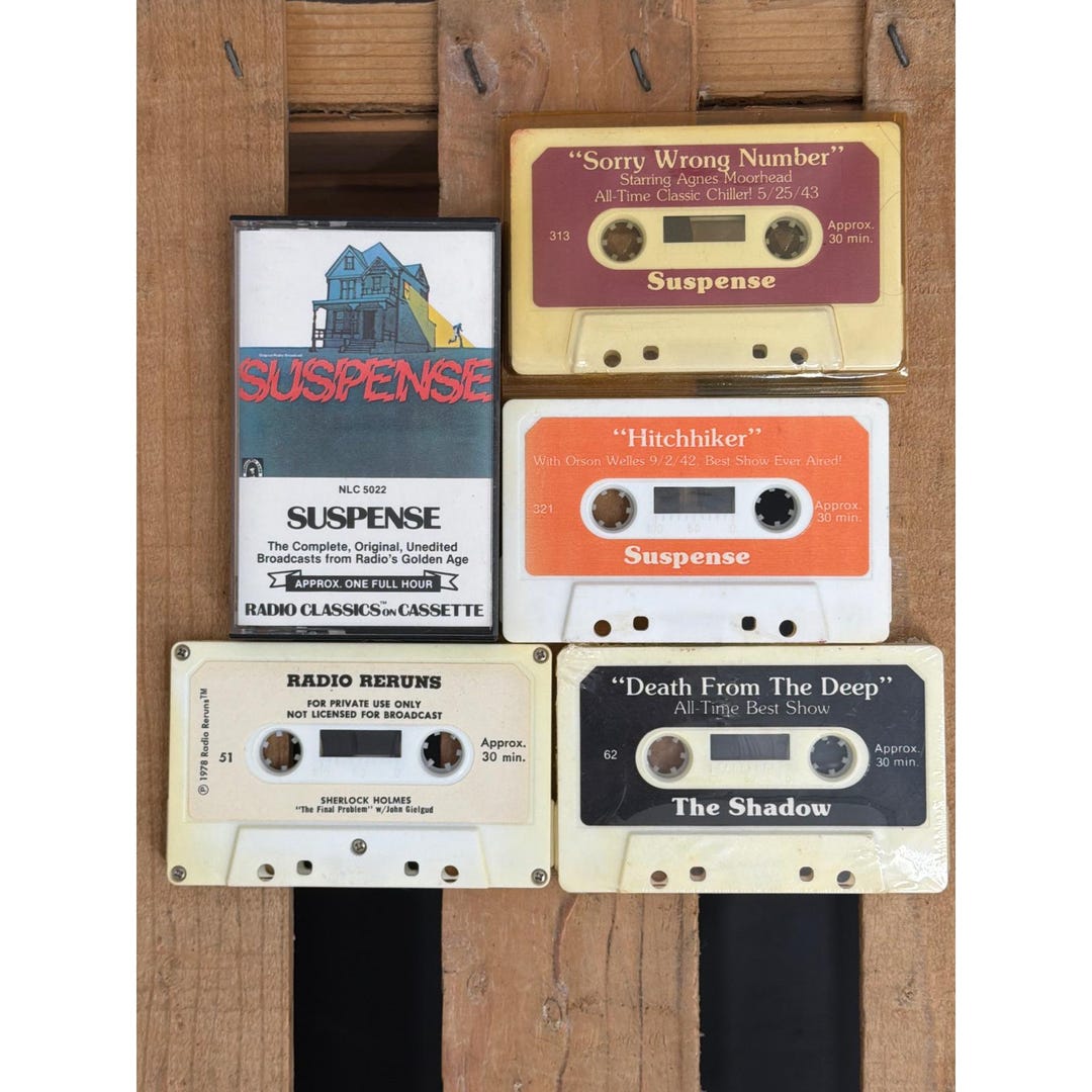 Radio Reruns Vintage Radio Reruns Suspense the Shadow Sherlock Holmes Cassette Tape ...