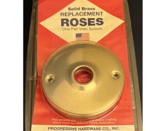 Solid Brass Replacement Roses  208 Vintage New Old Stock USA