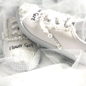 Custom Flower Girl Sneakers | Personalized Wedding Shoes | Reception & Elopement Shoes for Wedding Party