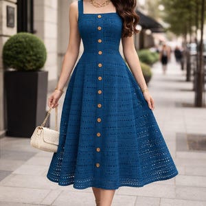 Crochet Button Front Dress Pattern