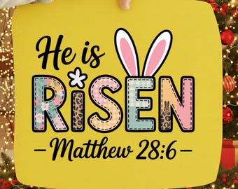 He is Risen png,Matthew 28:6,Risen png,retro easter doodle png,Easter Christian Png,Easter bible verse png,Risen doodle png,retro easter png