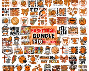 140+ Basketball png bundle game day basketball mama touchdown season retro coquette bow tip off season peace love basketball sports png