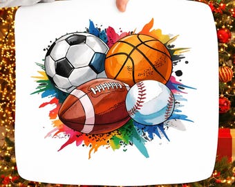 Sports Balls PNG Football Baseball Basketball Soccer PNG Game Day Shirt Png Sport Sublimation Design Dad Mom Sport Lover Gift Sport Season