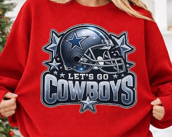 Let's Go Cowboys PNG, Sequin Glitter, Silver Glitter Stars, Western Png, Sport Png, T-Shirt Design, Sublimation Design, Digital Download PNG