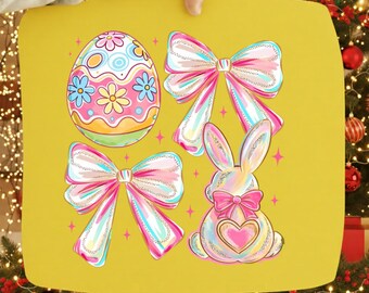 Brushstroke bunny easter png, bunny coquette bow png, pink bunny png, easter png, retro easter png, Png, Girls easter png, preppy easter png