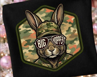 Big Hoppa Easter PNG, Funny Daddy Bunny Design, Mens Easter Apparel Graphic - Easter bunny Png - Jesus Easter Png, - Easter Png