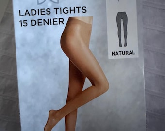 Ladies Serra dark American Tan pantyhose tights sheer to waist 15 denier | Wear at work for all day comfort | UK seller Custom Designs