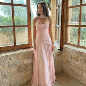 women's light pink strapless sexy dress women's light pink strapless sexy dress for valentine's day Love This  Feeling Maxi Dress Baby Pink-parroquiadesanalbertomagno.com