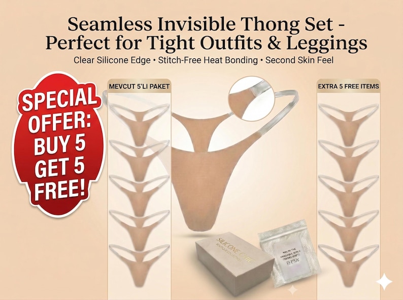 10 Pack Seamless Thongs for Women: Truly Invisible Underwear for Tight Outfits image 2