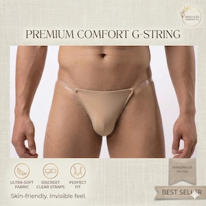 Herren Invisible String Set - Nahtlos, No-Show, Transparente Riemen (4er Pack)