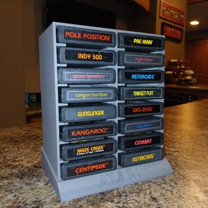 Hållare för spelkassett Atari 2600 - Förvaringsställ för videospel | 3D-utskriven skärm