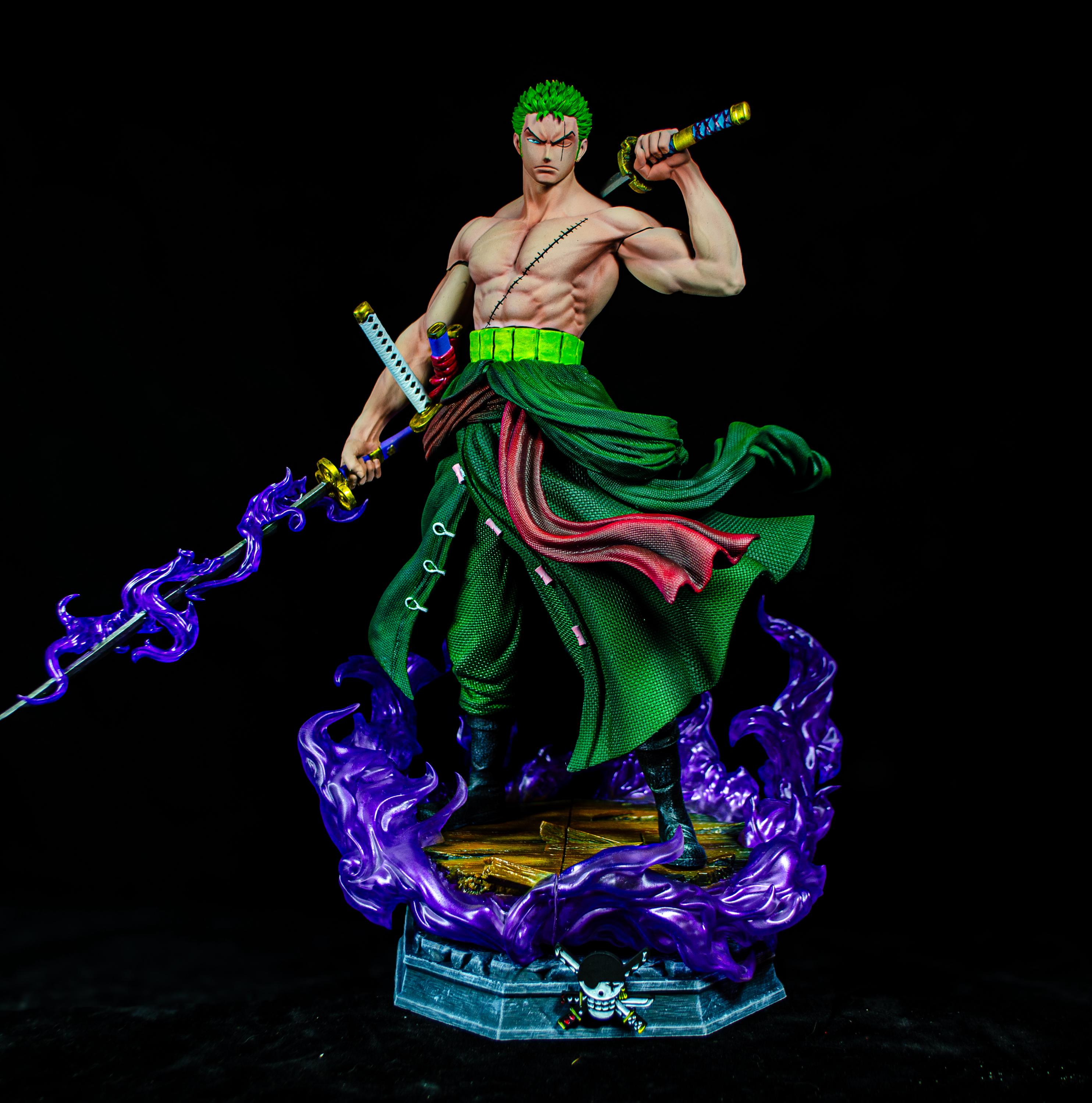 Figurine Roronoa Zoro Wano haki des rois 33 cm | Mugiwara Shop