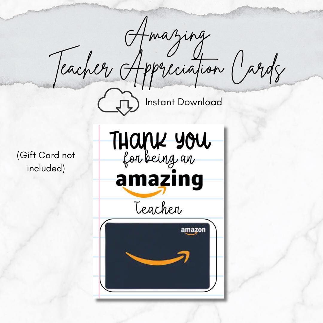 Teacher Appreciation Card, Thank You for Being an Amazing Teacher ...
