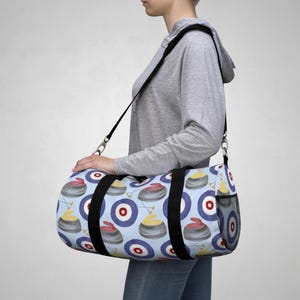 Curling Pattern Duffel Bag, Sport Travel Bag
