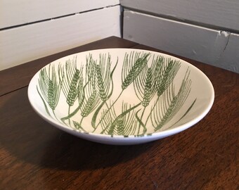 Homer Laughlin - Wheat Americana - Bowls - Green and White China Dish- 6 Available