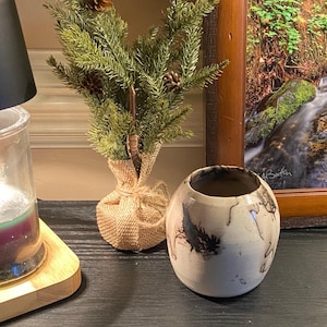 Horse Hair Vase 4.5" Vintage