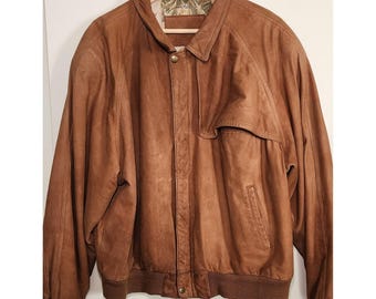 Vintage 1990s Marlboro Adventure Team Brown Suedejacket