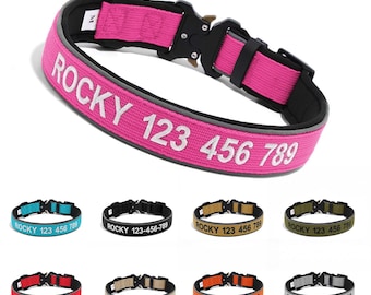 Personalized Embroidered Dog Collar, Custom Dog Collar, Embroidered Dog Collar with Name/Phone Number, Pet Gift for Dog Lover