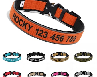 Collar bordado con el nombre del perro para mamá/papá perruno, collar personalizado para perro, collar a medida con nombre/número de teléfono, regalo para mamá perruna