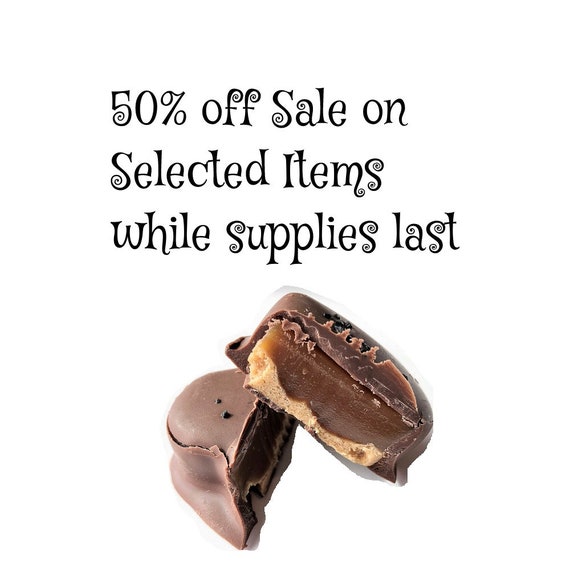 Salted Peanut Butter cups with Caramel Gourmet caramel handmade salted caramel