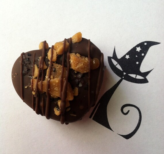Salted caramel Toffee topped gourmet shortbread caramel handmade caramel
