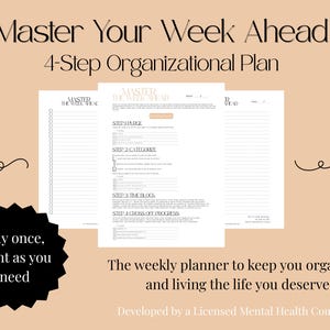 Master the Week Ahead - Therapist-Created To-Do List Planner – Anxiety & ADHD-Friendly