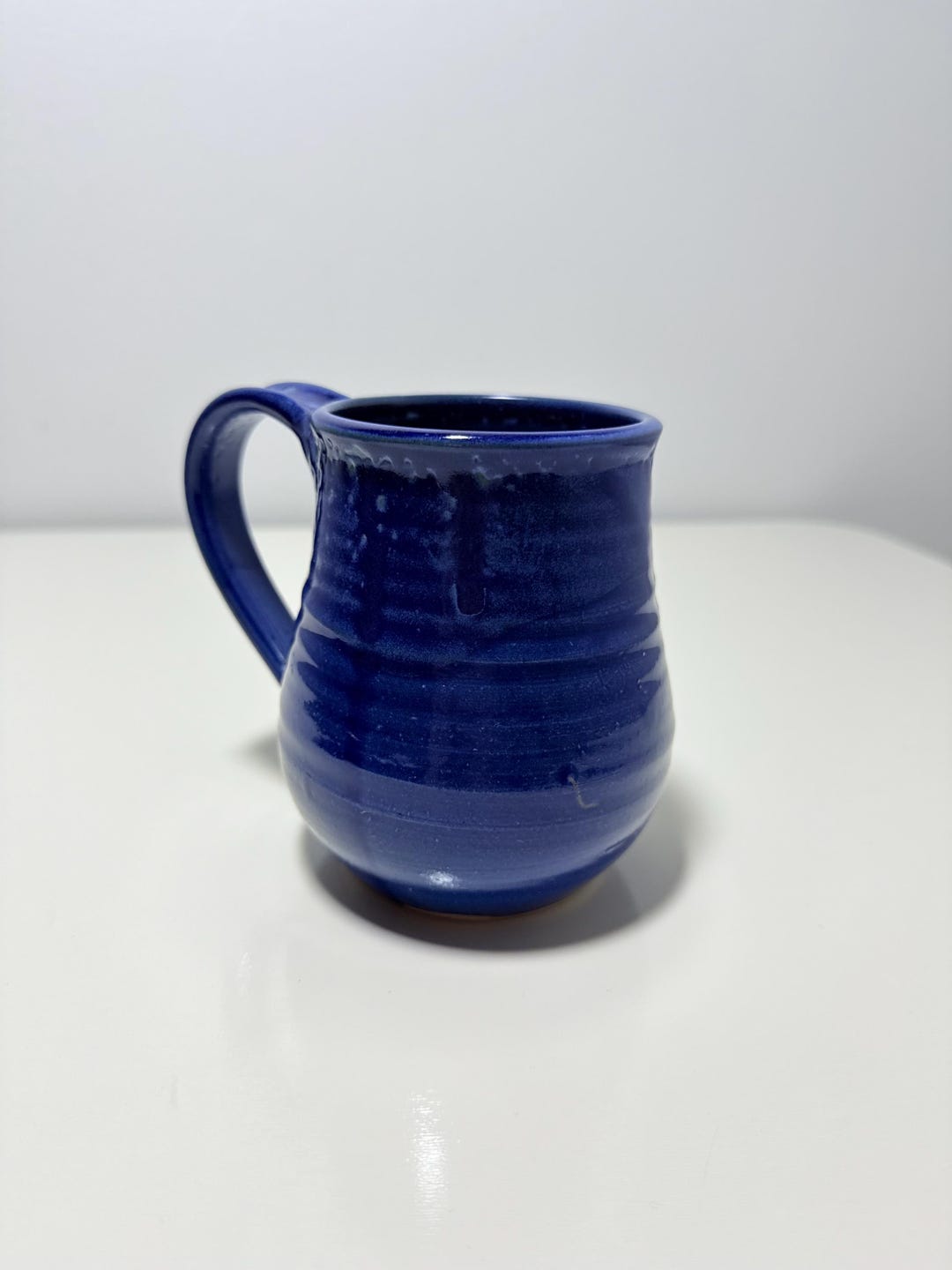 Cobalt Blue Ceramic Mug - Handmade Wheel Thrown Pottery - 16 Oz Coffee ...