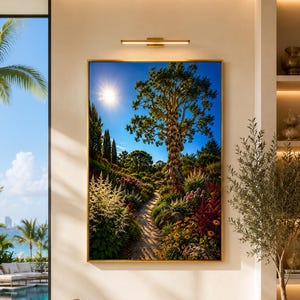 Irish Garden Fine Art Print, Ancient Tree Landscape, Hyper-Realistic Botanical Wall Decor, Premium Print